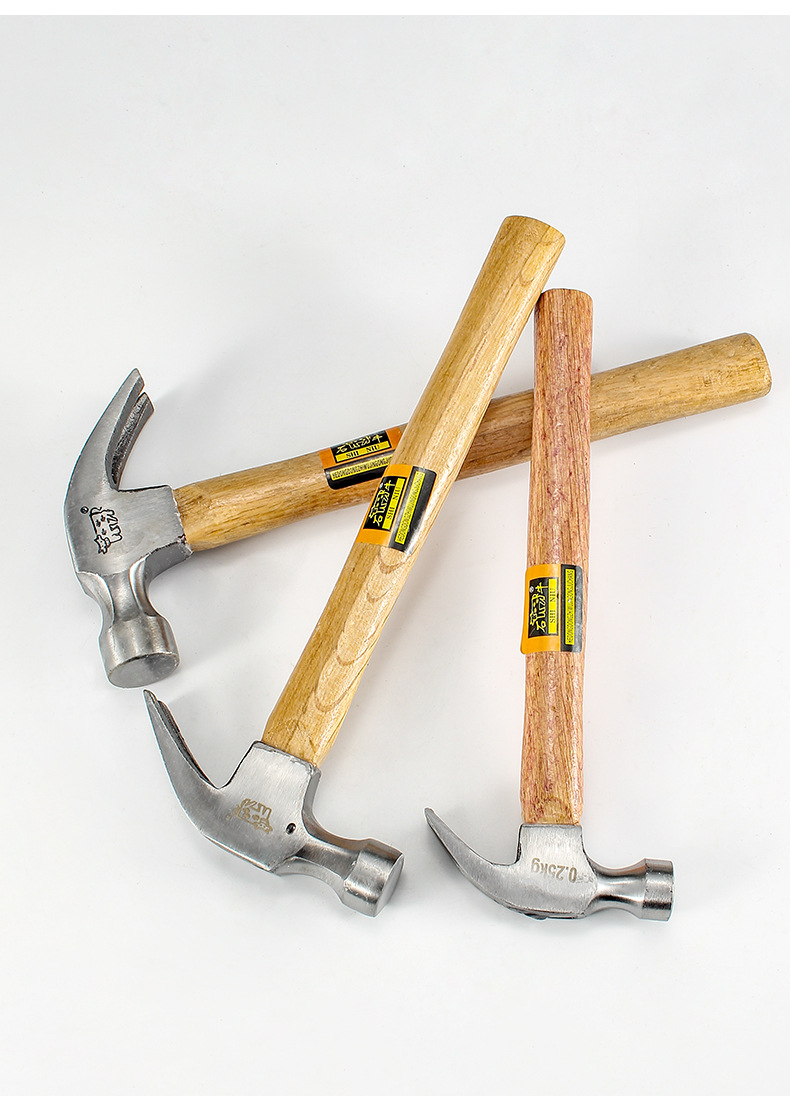 Sheep horn hammer, one-piece hammer, nail screwdriver, iron hammer, hardware tools, wooden handle, sheep horn hammer, decoration hammer, fiber handle, hammer head pic 11