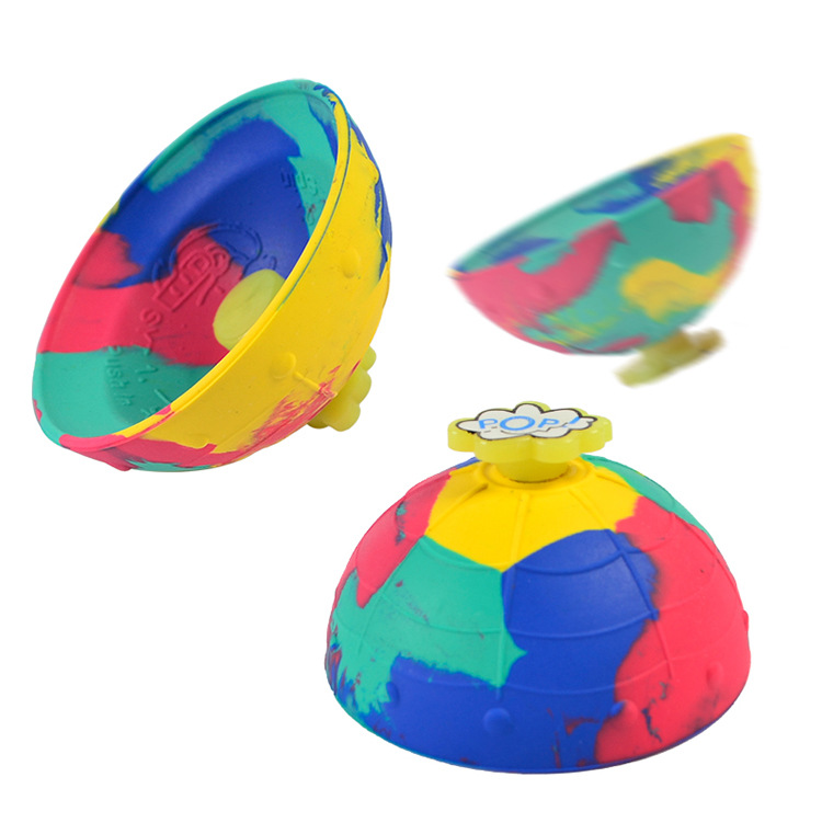 Cross-border bestseller Cloud Button POPS, Mushroom Half Ball, bouncing spinning top, novel and special stress-relieving toy pic 7