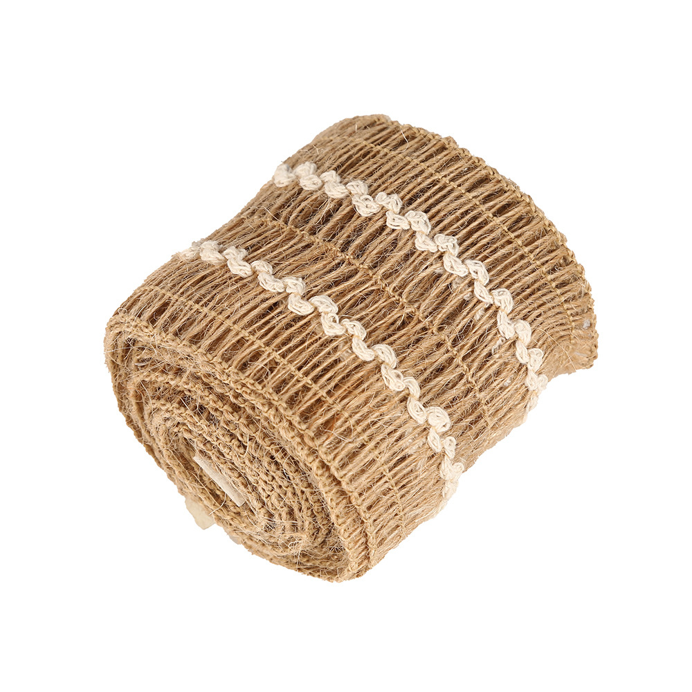 服装家纺服饰产业用花边织带工艺礼品服饰辅料用黄麻鱼丝麻织带详情6