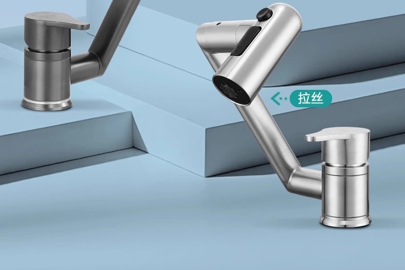 In a cramped space, there is a super low Maneki Neko washbasin, faucet, hot and cold washbasin, sink, and a universal rotating bathroom cabinet pic 28