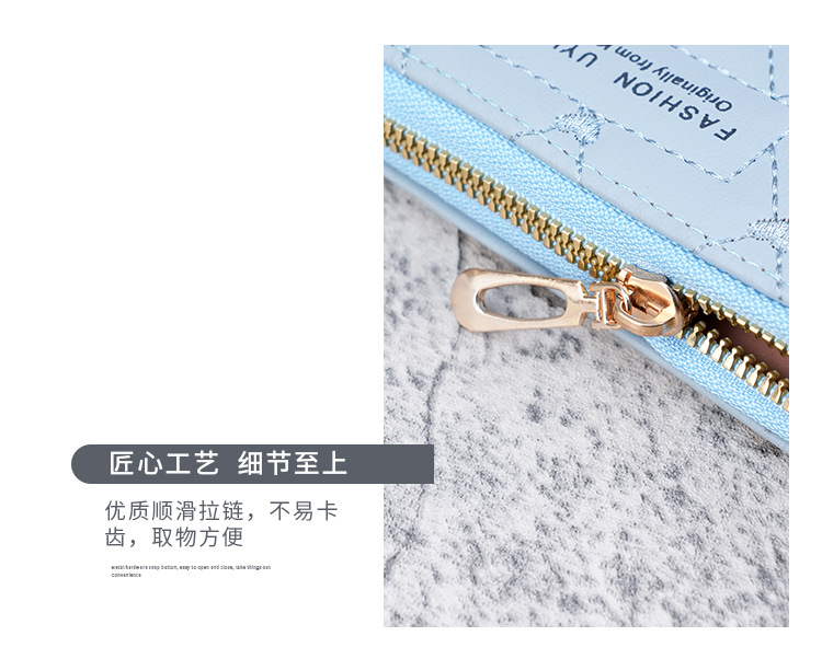 韩版2023新款手拿钱包女式长款拉链多功能百搭皮夹大容量手机钱夹详情5