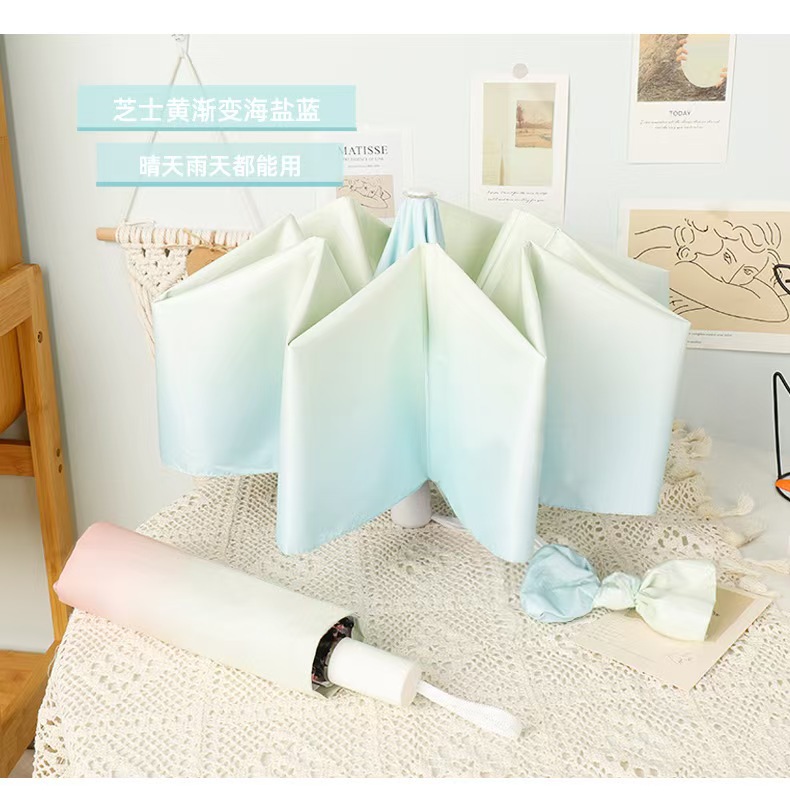 全自动晴雨伞20骨稳固抗风306渐变色折叠晴雨伞防晒遮雨两用伞详情2