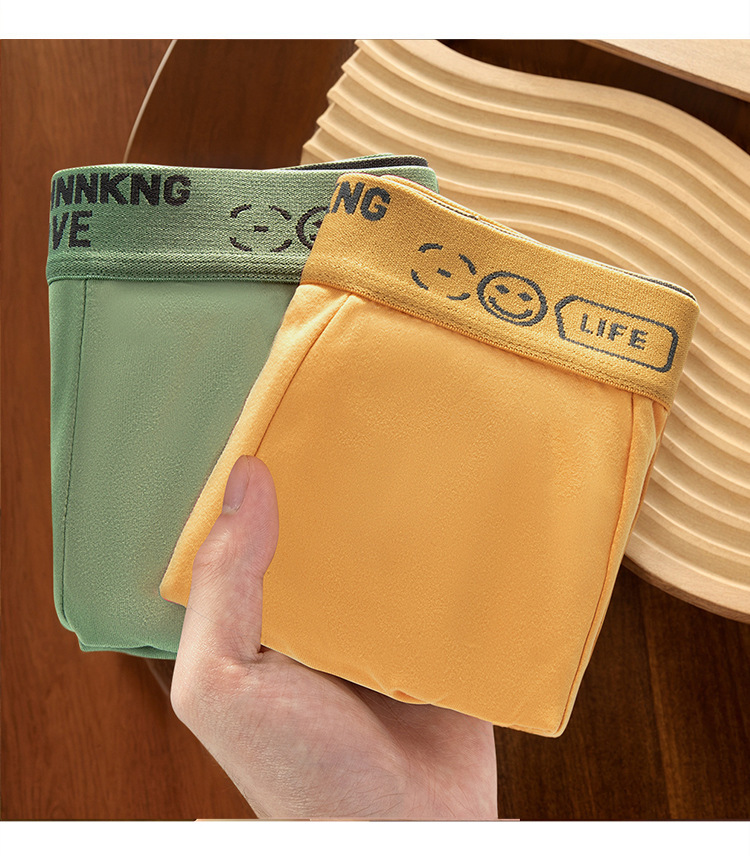 男士内裤青少年字母宽松舒适中腰透气无痕学生四角短裤衩现货批发详情23