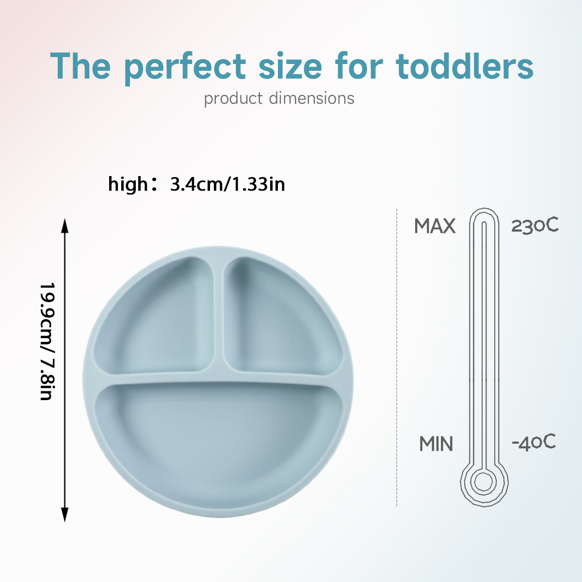 儿童硅胶餐盘跨境工厂分格盘子食品级宝宝餐盘防摔吸盘式辅食餐盘详情6