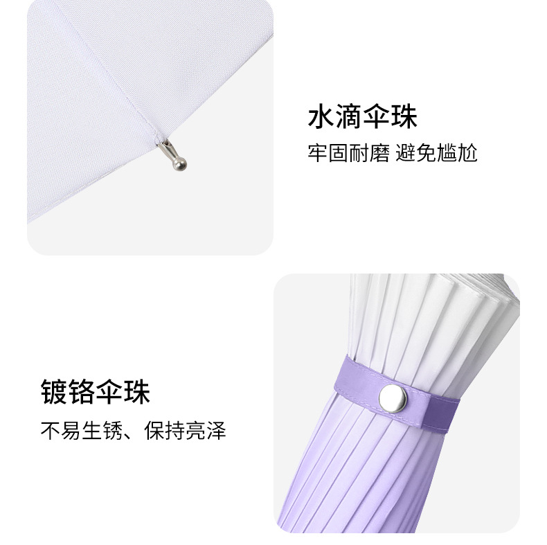 新款24骨渐变伞竹节手柄碰击布面料抗风加印logo直杆伞广告伞现货详情22