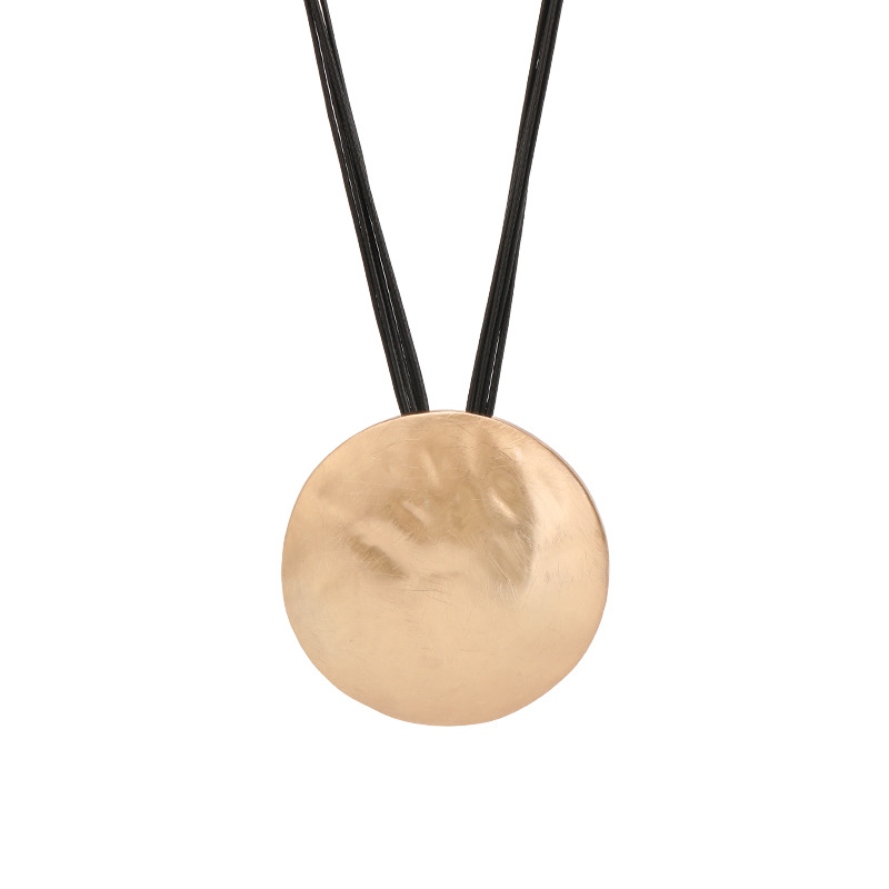 亚马逊跨境专供新款项链欧美复古大圆形高级毛衣链女士长项链批发详情6