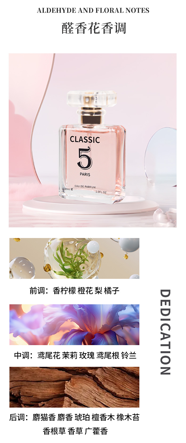 初心恋人情人节礼物套装情侣淡香水礼盒香水黑白持久留香跨境香水详情4