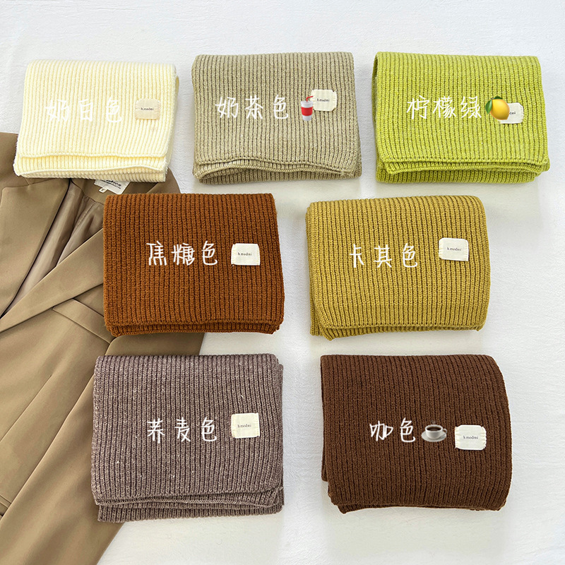 2025 new arrival korea ins viento tejido bufandas hombres y mujeres estudiantes parejas enespesado lana chal moda caliente cuello ropa accesorios pic 6
