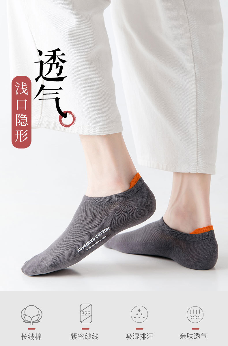 袜子男短袜春夏季低帮短筒袜ins潮棉袜透气船袜薄款吸汗透气男士详情1