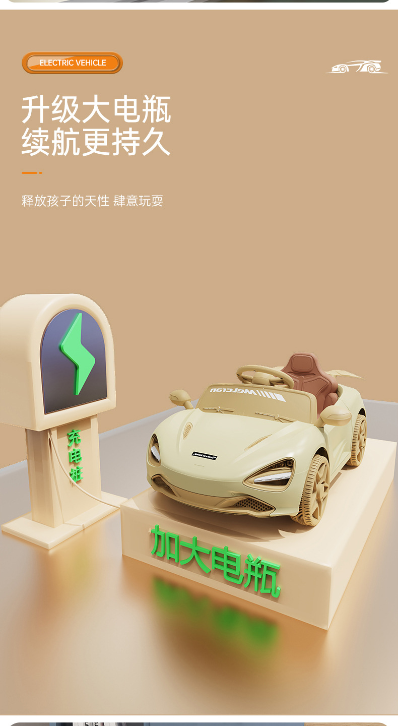 儿童电动车四轮汽车可坐人男女小孩玩具车1-;3岁宝宝遥控高端童车详情6