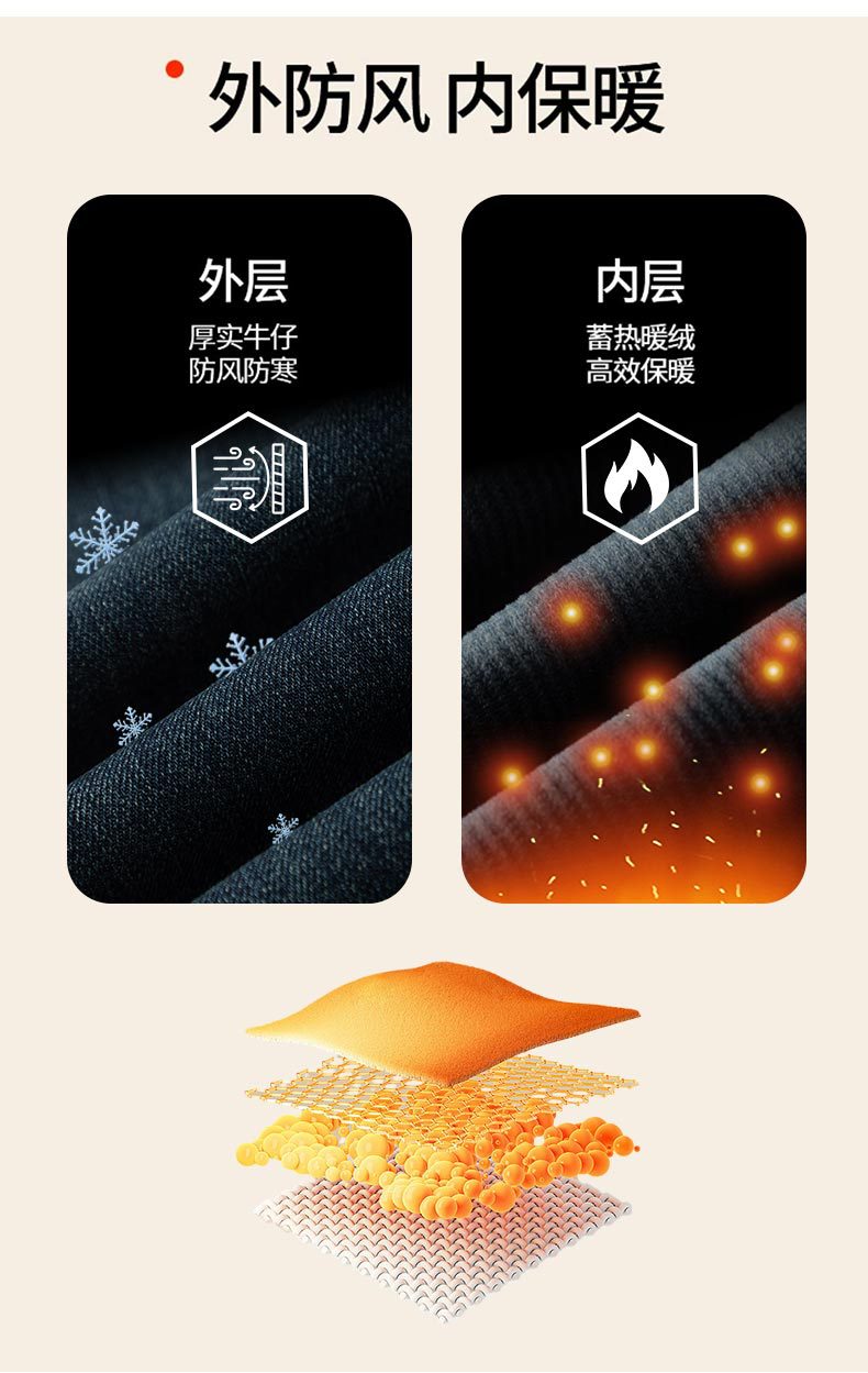 If you are going to clear out the embroidered wide-leg jeans for women in 2025, a retro slimming look for autumn and winter with fleece floor-length straight-leg pants 8061 pic 11