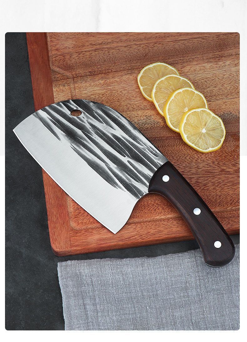 网红锻打砍切刀老头刀厨房锻打菜刀锋利砍切刀砍骨家用切片刀详情10