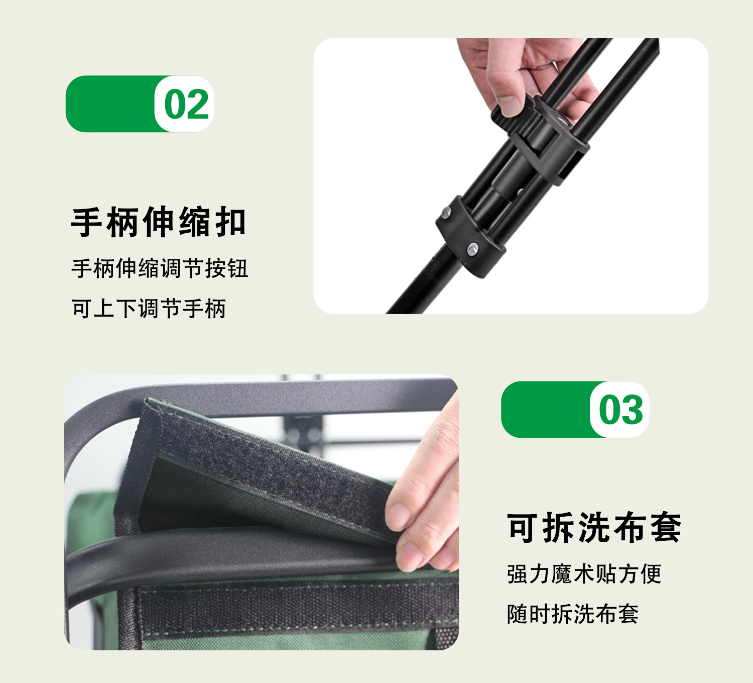 跨境户外后开款营地车手推车可折叠拖车摆摊超大拉车手拉露营车详情15