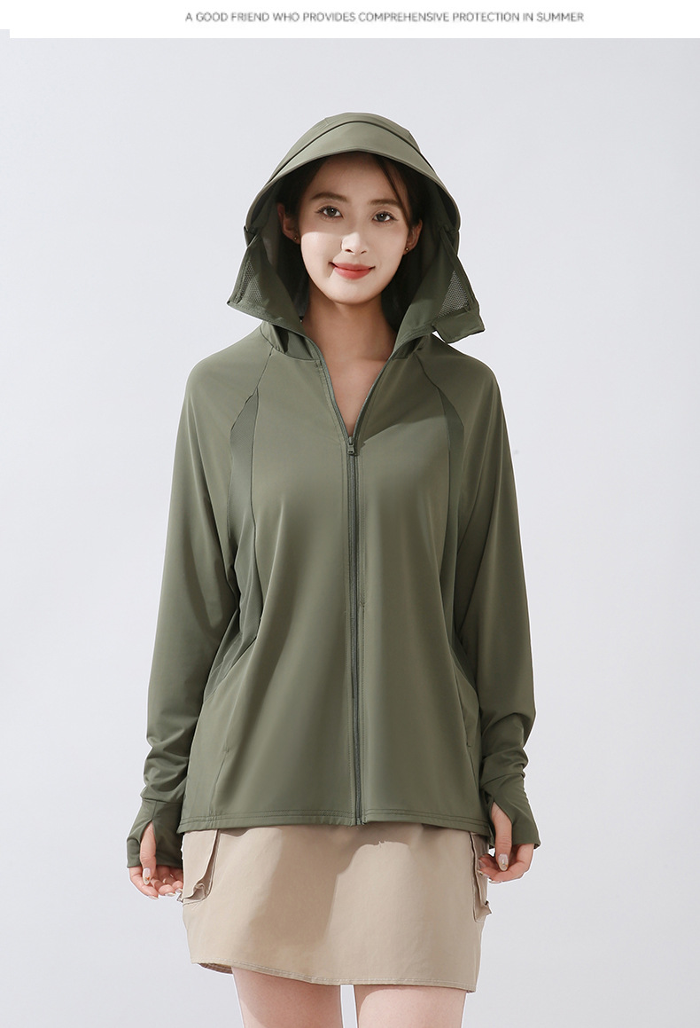 This is the same style of summer outdoor sun-protective clothing for both men and women. It is a loose and large-sized sun-protective garment with ice silk pic 47
