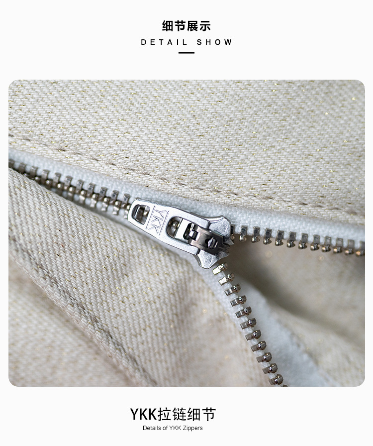 Factory direct sales of new design-sense pocket embroidered gold-threaded jeans and floor-length pants for women, fashionable wholesale pic 16