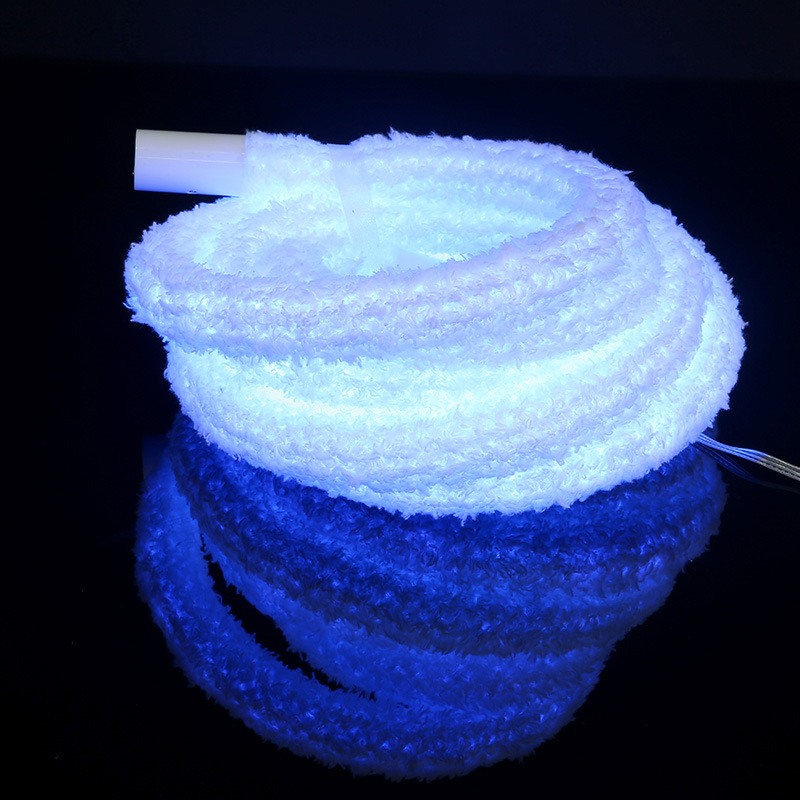 LED flexible color-changing light strip, 360-degree empress velvet woven light, RGB color-changing neon light, outdoor decorative linear light pic 4