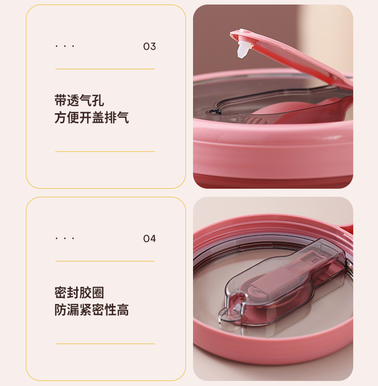 304 stainless steel instant noodle bowl, large-capacity student instant noodle bowl, instant noodle cup, portable lunch box with lid for office workers pic 13