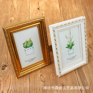 美式简约相框6寸7寸8寸书法摆件A4摆台影楼婚纱照挂墙8开画框批发详情13