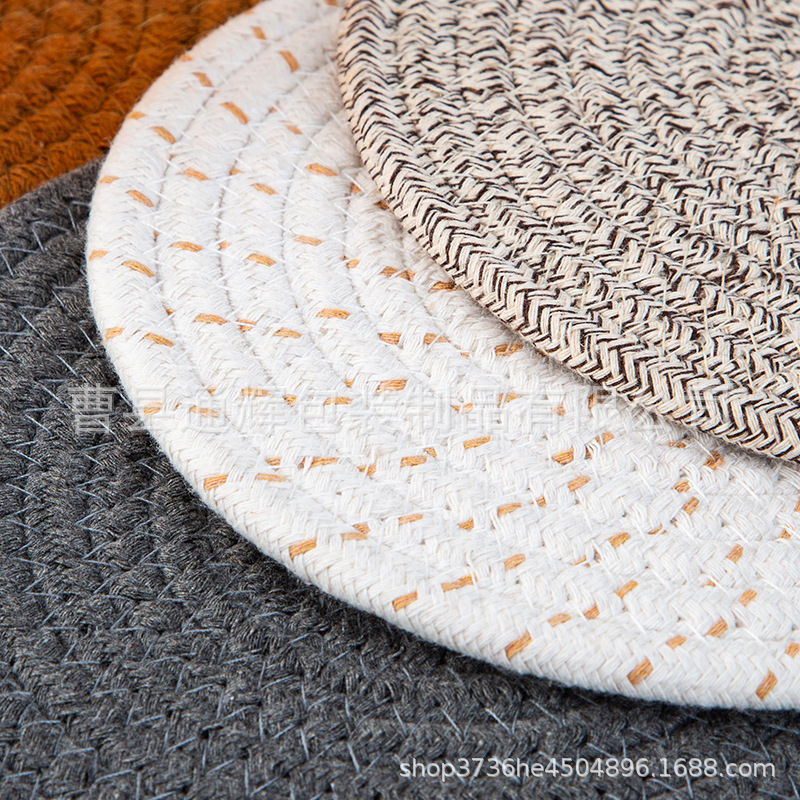 碗垫隔热餐垫圆形麻编织杯垫隔热盘垫装饰道具垫子家用防烫锅垫详情19