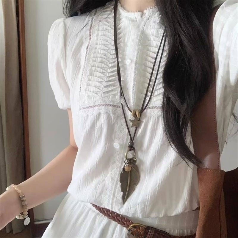 高级感原创自制 韩版ins海洋派大星长款项链小众复古可调节毛衣链详情6