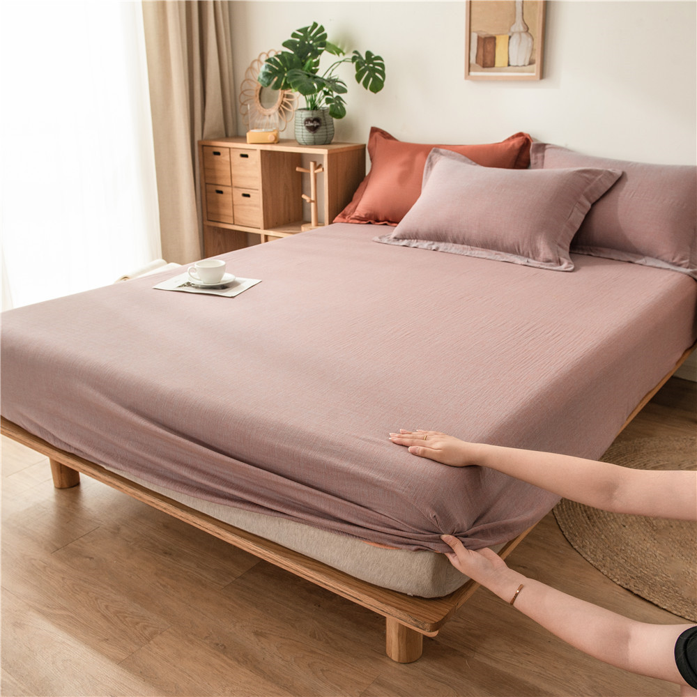 Pure cotton yarn-dyed jacquard double-layer gauze bed cover, single piece of all-cotton gauze mattress protective cover, bedspread, bed cover, single piece of bedding pic 49