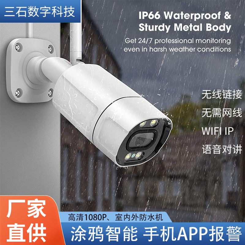 跨境爆款涂鸦智能手机远程监控tuya pt cam室内摇头机无线摄像头详情5