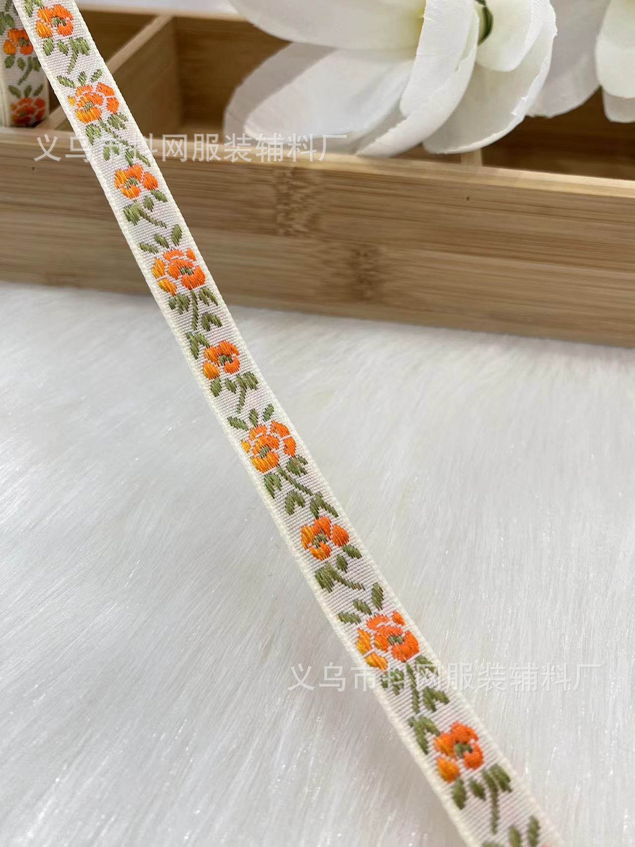 Wholesale of 0.8cm- 1cm handmade DIY bow, jacquard embroidery, webbing, hair accessories, headwear, performance costumes and accessories pic 4