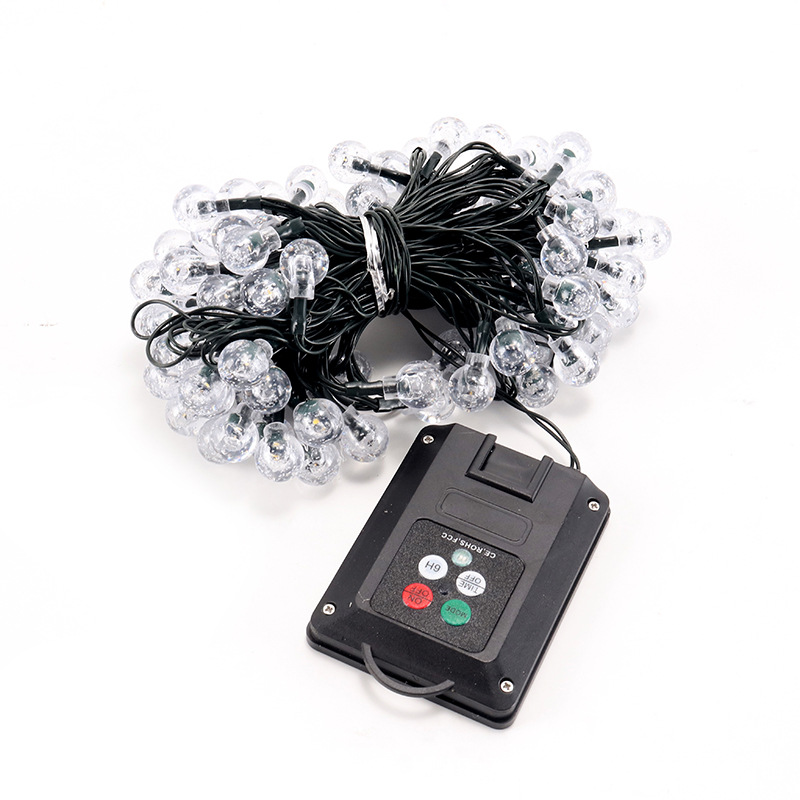 Solar air cannon ball lights, string of colored lights, LED light strings, romantic Internet celebrity decoration, bubble ball lights, camping decorative lights pic 14