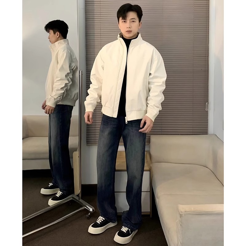 cleanfit外套男士2025春秋季飞行夹克潮流痞帅风立领教练工装上衣详情8