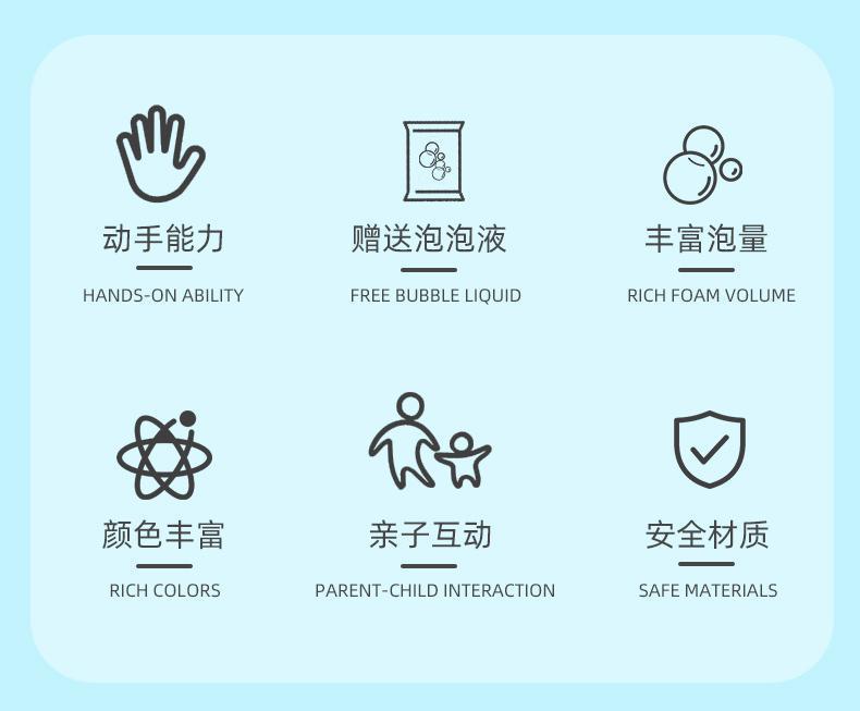 新款多孔泡泡小喇叭吹泡泡亲子户外互动游戏儿童玩具夜市地摊批发详情2