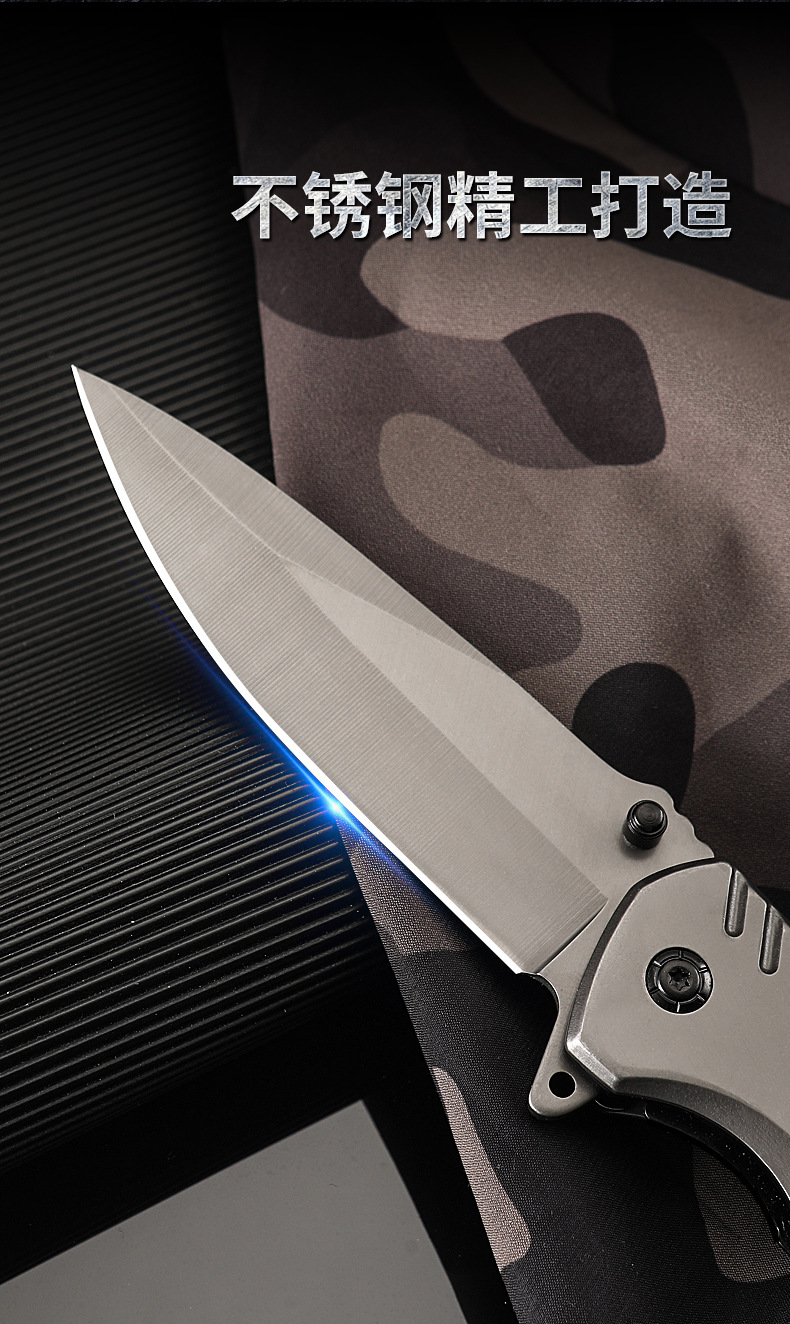 G10 Outdoor multi-purpose tactical survival knife, camping portable pocket self-defense knife, stainless steel folding knife, folding knife design for easy carrying pic 12