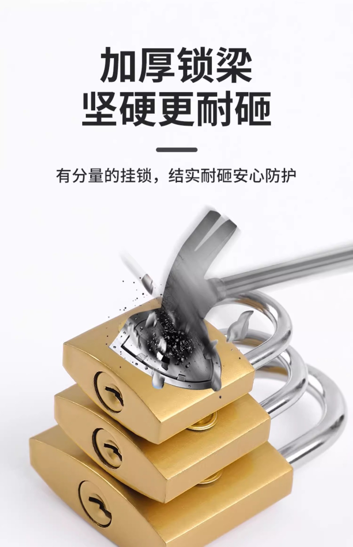 Universal padlock, door lock, dormitory cabinet, mini small lock, one key for picking, multiple copper lock heads pic 8