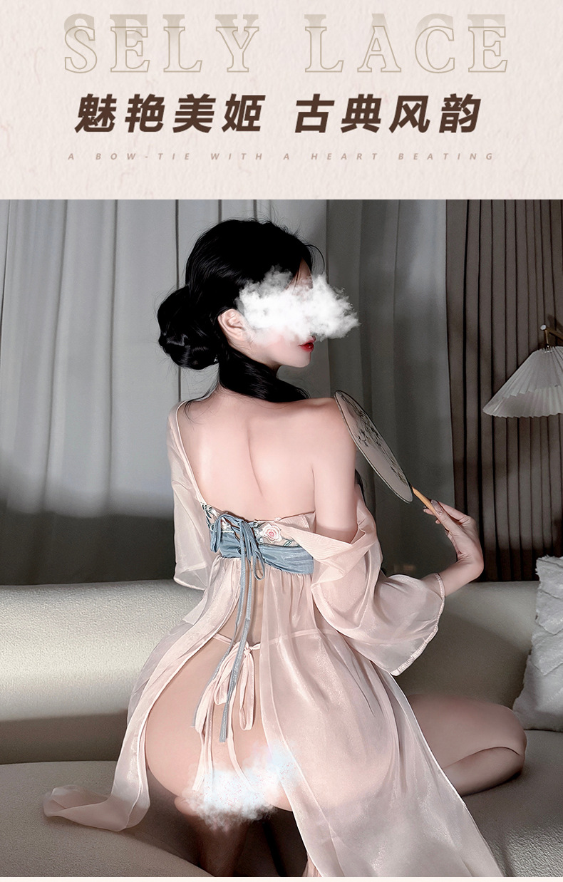 情趣内衣古风雪纺纱裙宫廷肚兜性感风cos汉服诱惑小胸调情套装女详情2