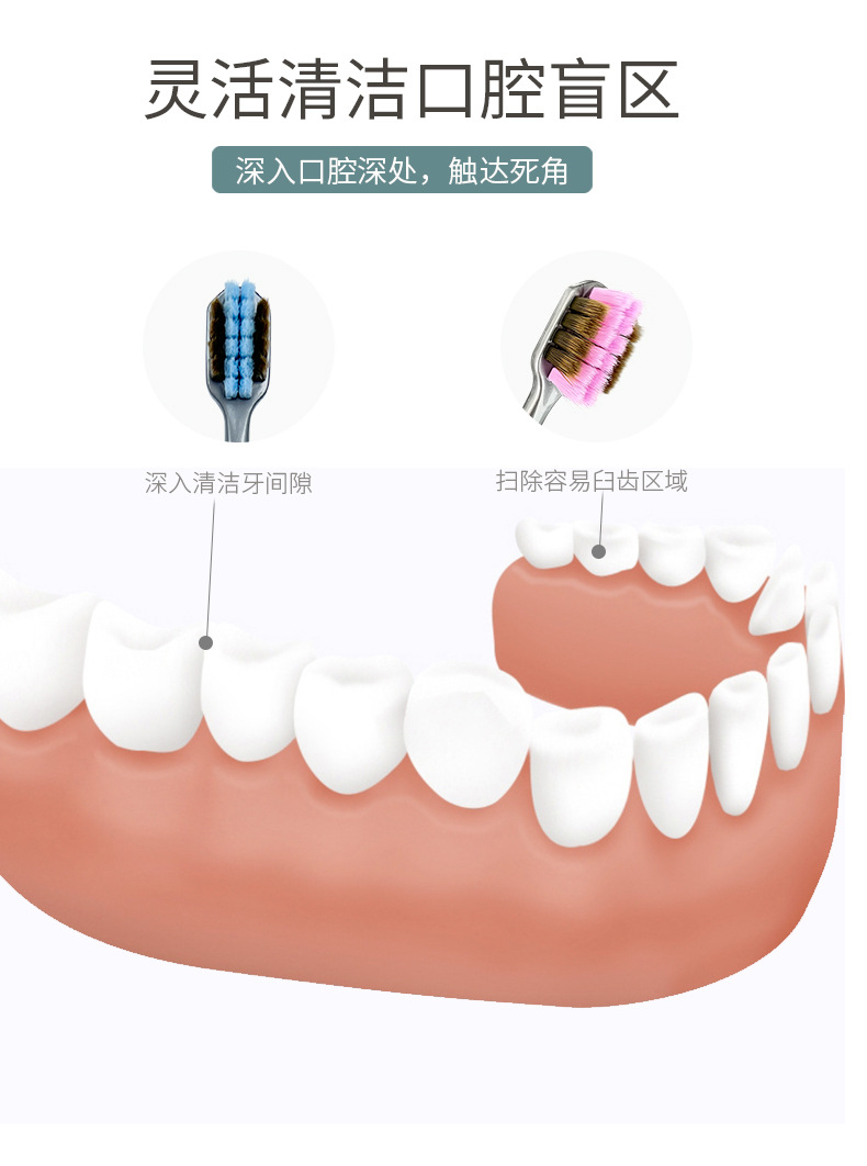 牙刷软毛成人水晶牙刷家用情侣万毛透明手柄高颜值可爱女学生牙刷详情10