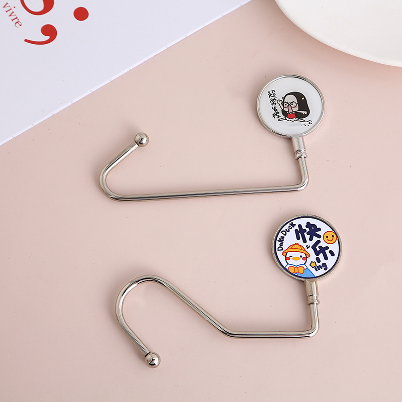 哇噢定制桌面书包挂钩图案办公室桌边挂包钩可移动免打孔课桌钩子详情17