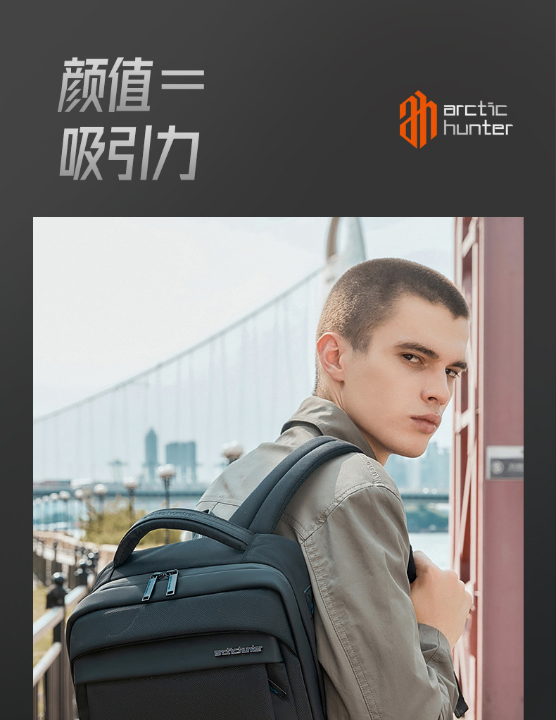 Mochila de negocios de viaje de cazador ártico para hombres bolsa de computadora portátil premium sense mochila de viaje de gran capacidad pic 5