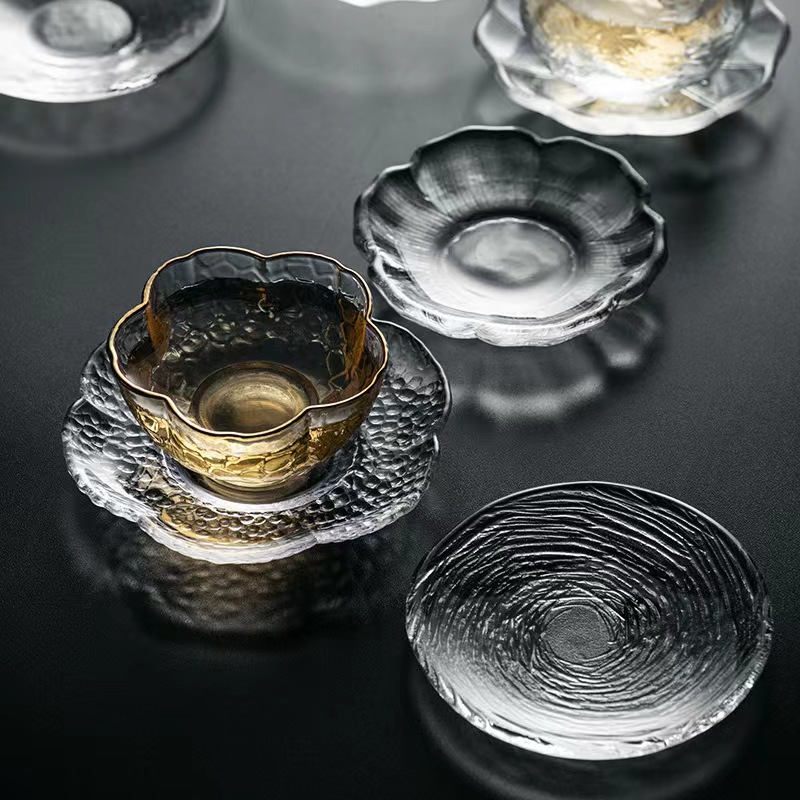 日式玻璃茶杯家用功夫主人杯品茗杯小杯透明玻璃锤纹品茗小茶杯详情9