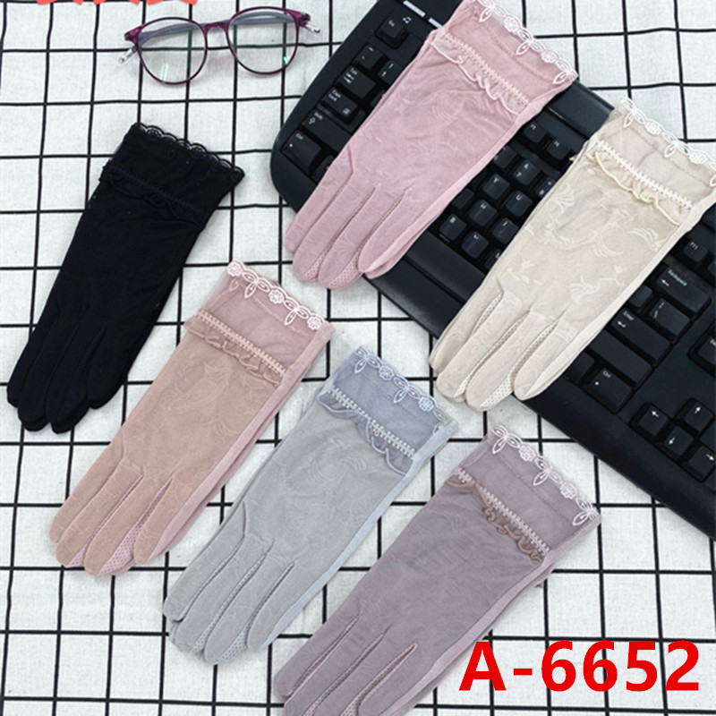 Wholesale of thin adult UV-resistant breathable full-finger gloves with anti-skating silk sleeves and exposed finger touch screens pic 14