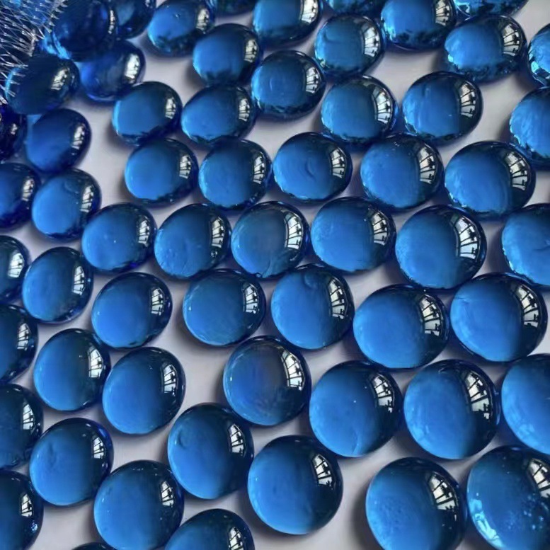 Factory direct supply of porcelain-colored glass flat beads, black and white Go stones, flower center decorative beads, glass handicrafts wholesale, glass beads supply pic 8