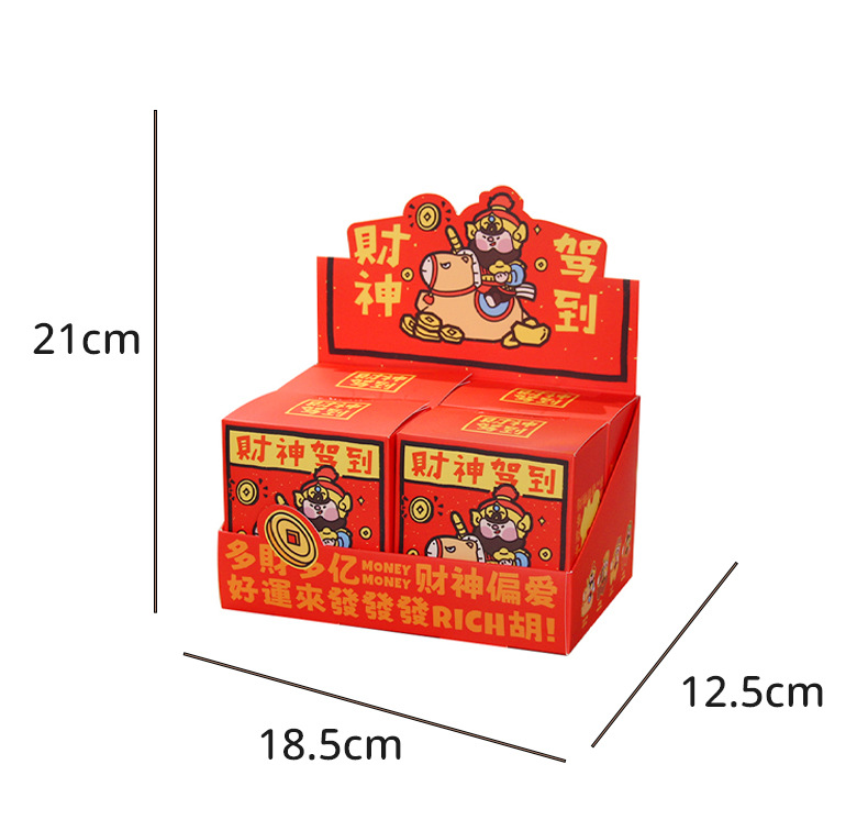 马年五路财神爷盲盒关二爷骑马小仙工位文创摆件装饰品新年礼物详情13