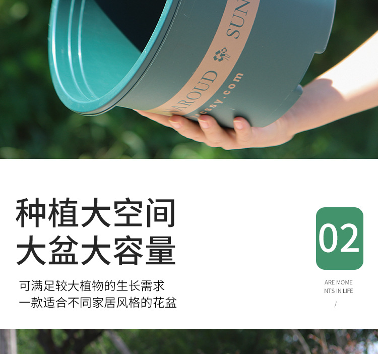 长盛工厂直发塑料花盆批发阳台绿萝盆栽草莓月季特大号加厚加仑盆详情12