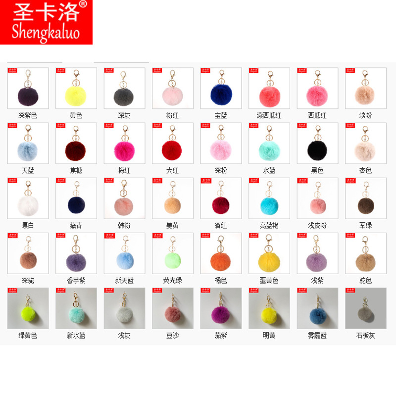 Green mink rabbit imitation rabbit fur ball pendant, artificial fur ball pendant, keychain pendant, luggage hanging decoration, accessories pic 28