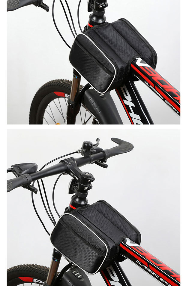 Bicycle bag, front beam bag, mountain bike bag, mobile phone top tube bag, waterproof hanging bag, cycling equipment accessories saddle bag pic 12