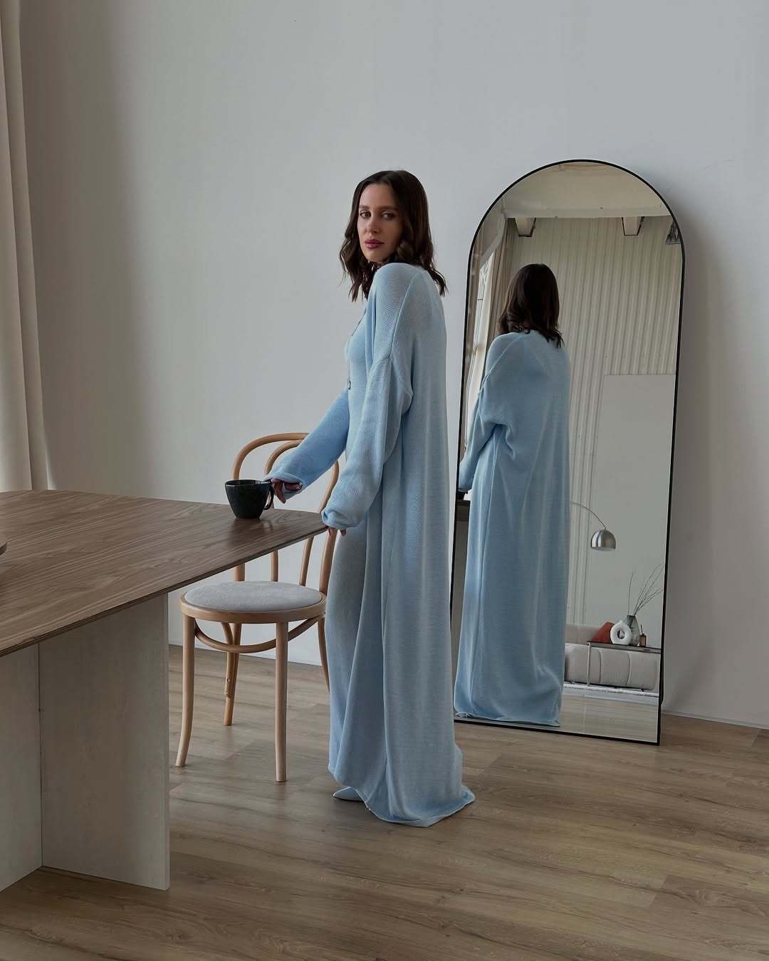 2025 Cross-border Bestseller Pure Cotton Knitted Set: Sexy Deep V halter long Dress + Lazy cardigan: Soft and skin-friendly pic 30