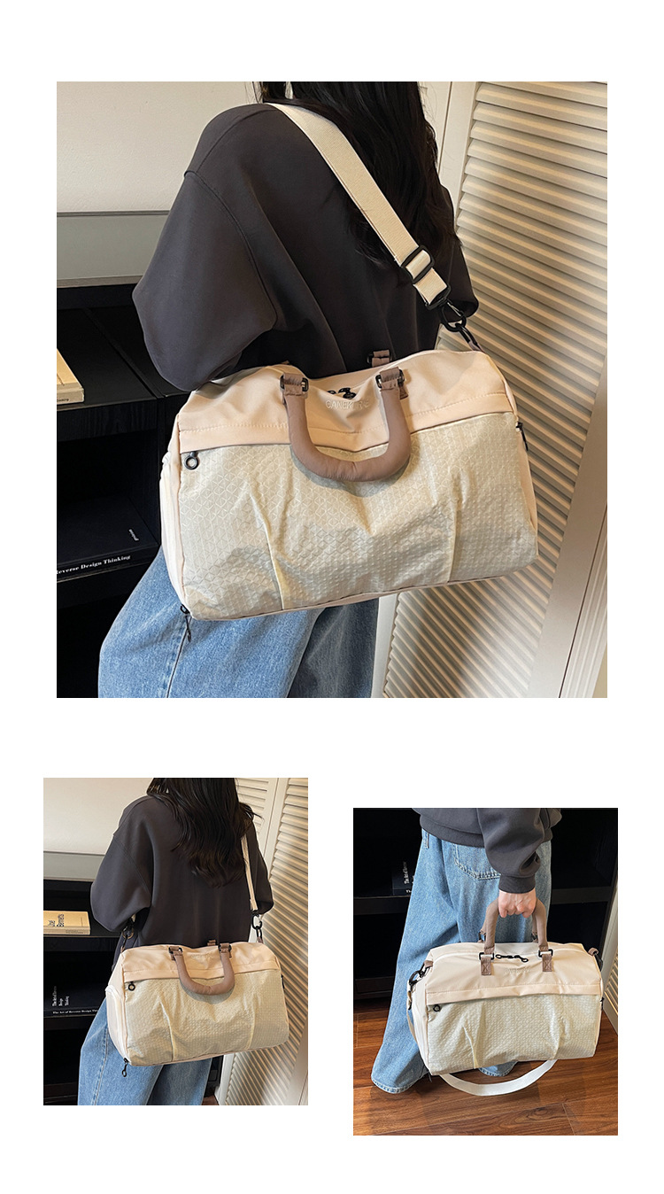 短途旅行包女轻便多功能斜挎运动健身包手提出差大容量收纳行李袋详情18