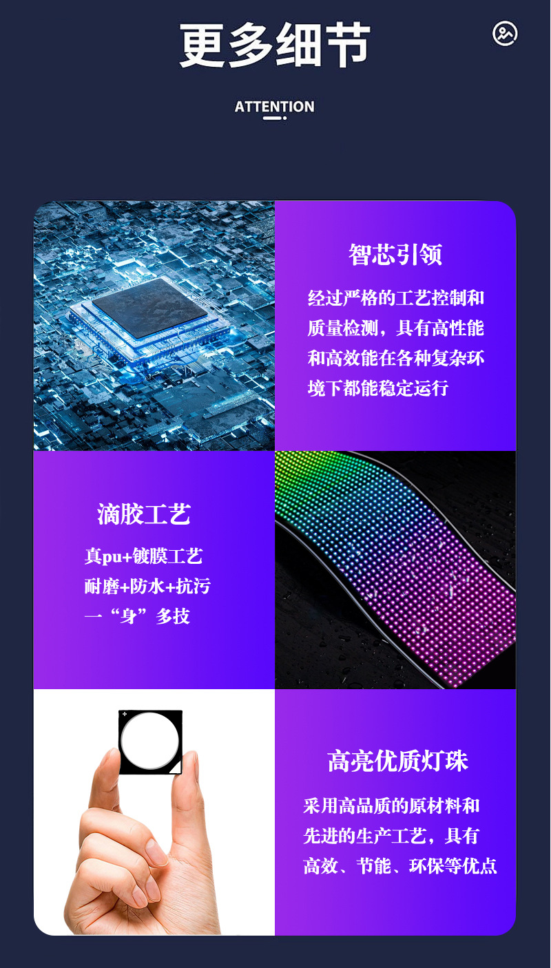 LED high-definition color flexible display screen, APP Bluetooth DIY advertising screen, cross-border bestseller, window display, storefront smart screen pic 13