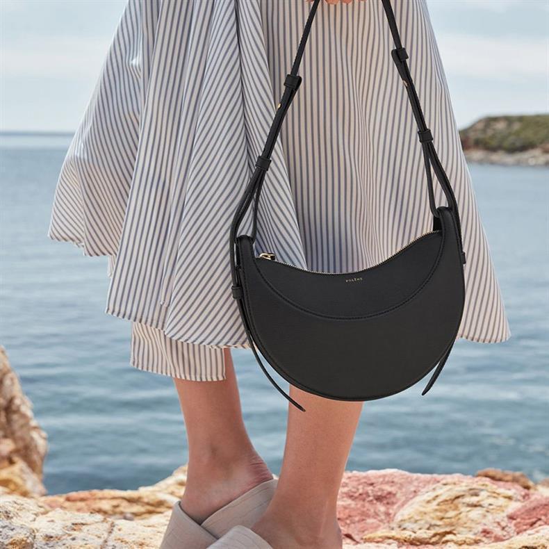 法国小众polene月牙包女真皮poleno半月腋下包包斜挎马鞍包新款详情7