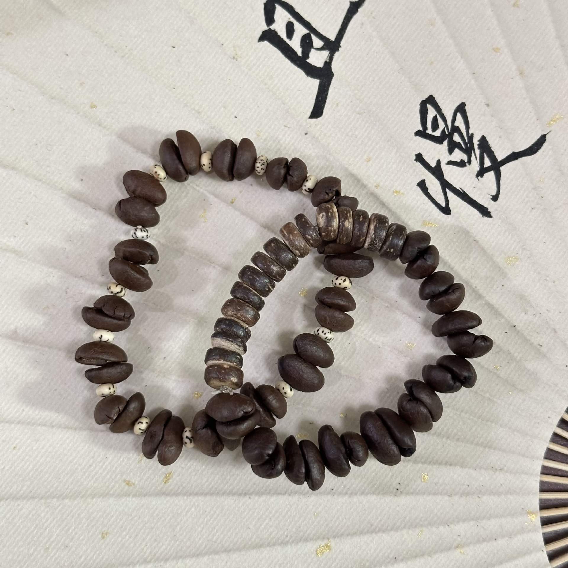 趣味咖啡豆猫爪串珠手链新中式设计感手作葫芦梅花手串百搭手链详情16