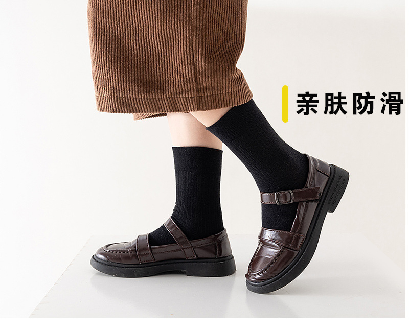 抖音爆款儿童袜子秋冬纯色棉宝宝无骨松口袜中小童韩版ins堆堆袜详情10