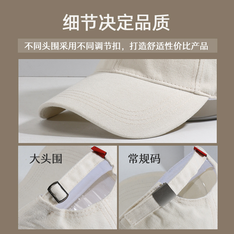Big-headed caps for both men and women, polar bear baseball caps that make your face look younger, versatile for spring and summer, new large-sized Korean baseball caps pic 4